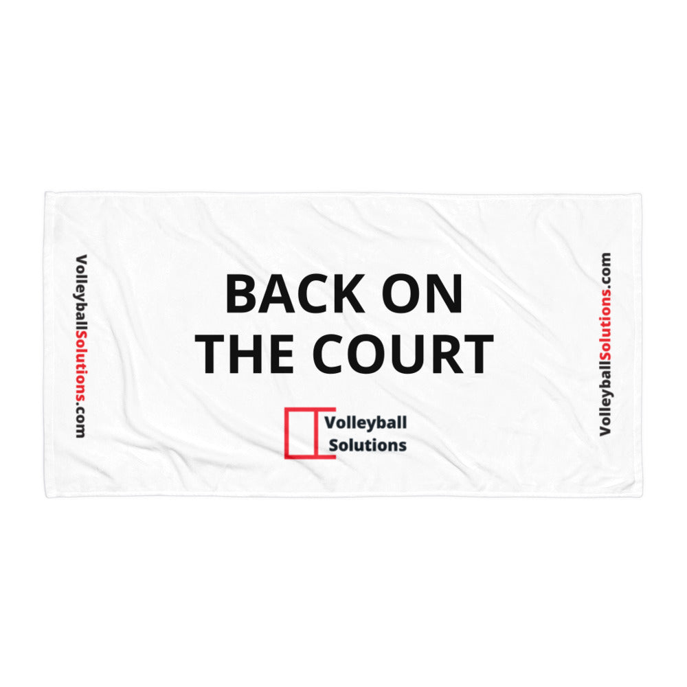 "Back On The Beach!" Volleyball Solutions Beach Towel