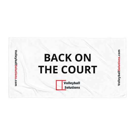 "Back On The Beach!" Volleyball Solutions Beach Towel