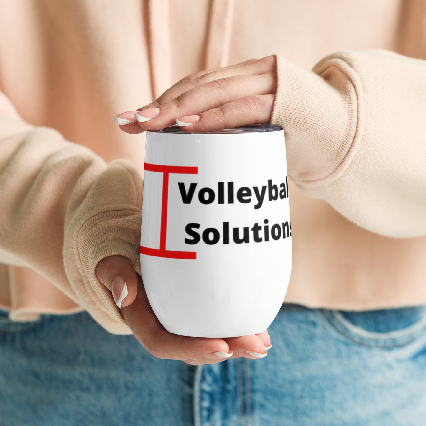 Volleyball Solutions Wine tumbler